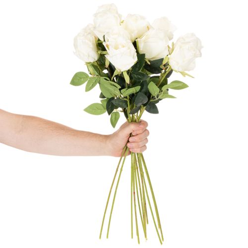 Konstgjord rosblomma, lång stjälk, för vas, 62 cm, 12 stycken | Floristik24.se