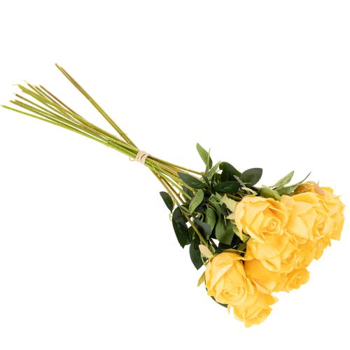 Konstgjord ros med lång stjälk, konstgjord blomma, 62 cm, 12 stycken | Floristik24.se