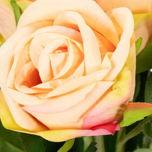 Artikel Konstgjord rosbukett med realistiskt utseende, långvarig, för bröllopsdekoration, 44 cm, 6 stycken