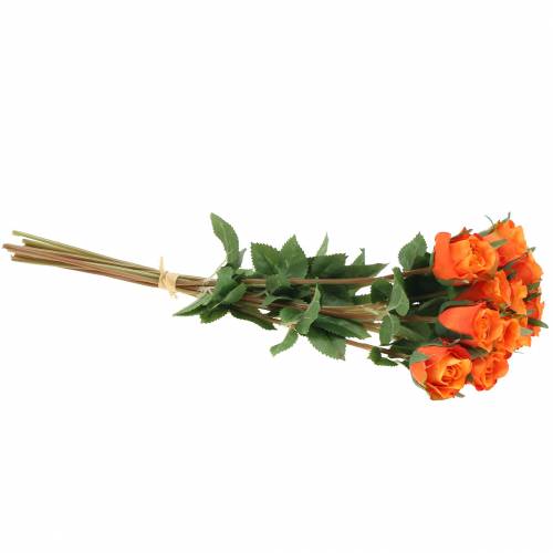 Floristik24 Rose Orange 42cm 12st