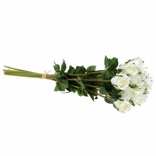 Floristik24 Rose vit 42cm 12st