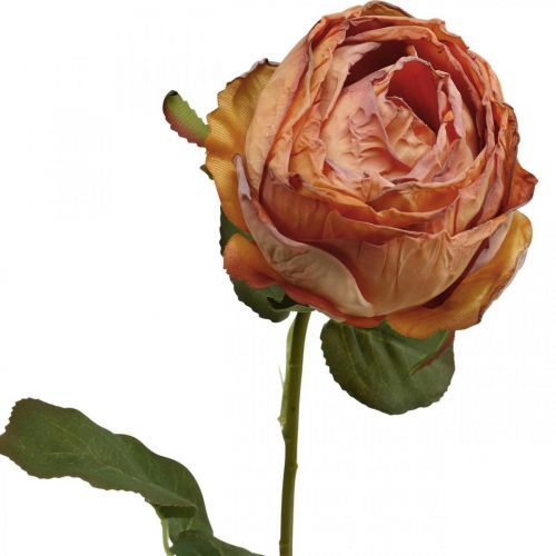 Artikel Konstgjord rosorange, konstgjord ros, dekorativ ros L74cm Ø7cm