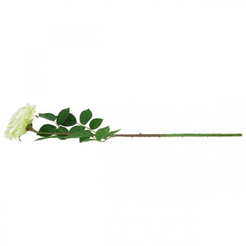 Artikel Konstgjord ros, dekorativ ros, sidenblomma krämvit, grön L72cm Ø12cm