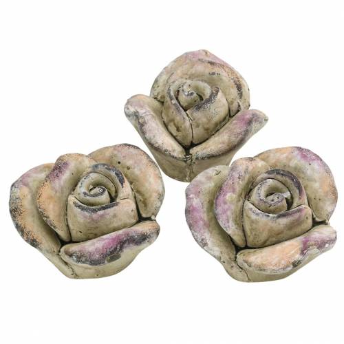 Floristik24 Betong rosa grå, violett Ø7,7 H5,5cm 3 st