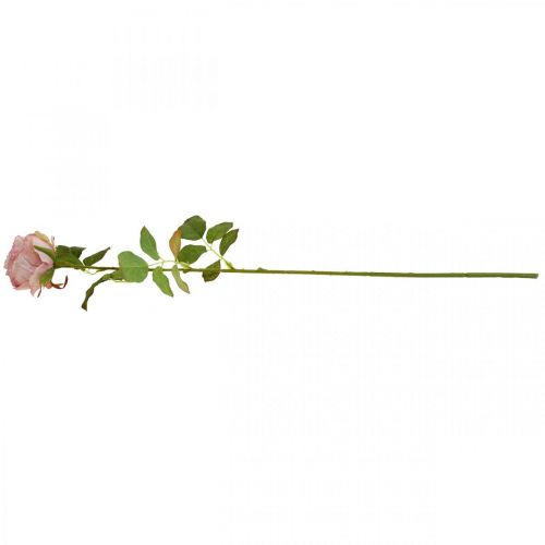 Floristik24 Deco rosa rosa, blomsterdekoration, konstgjord ros L74cm Ø7cm
