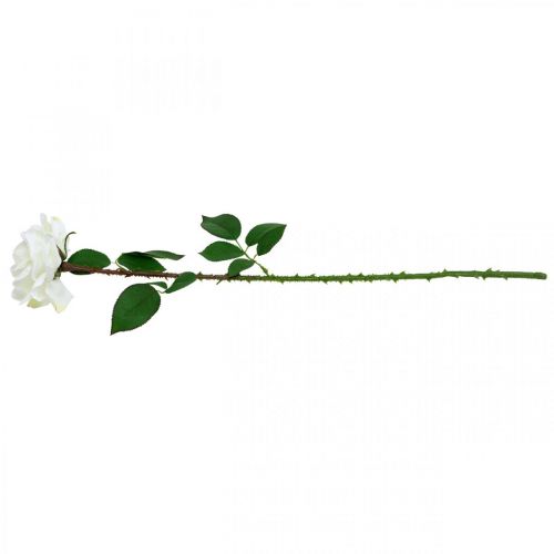 Artikel White Rose Fake Rose on Stam Silk Flower Fake Rose L72cm Ø13cm