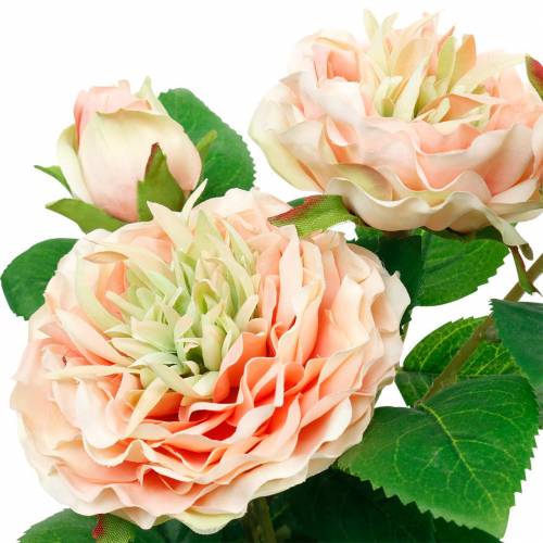 Artikel Dekorativ ros i kruka, romantiska sidenblommor, rosa pion