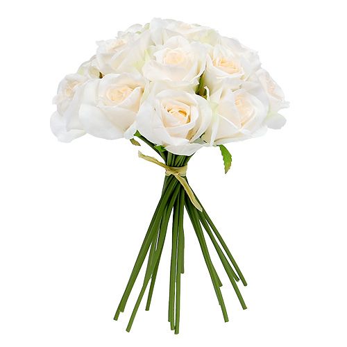 Floristik24 Rosbukett vit Ø26cm