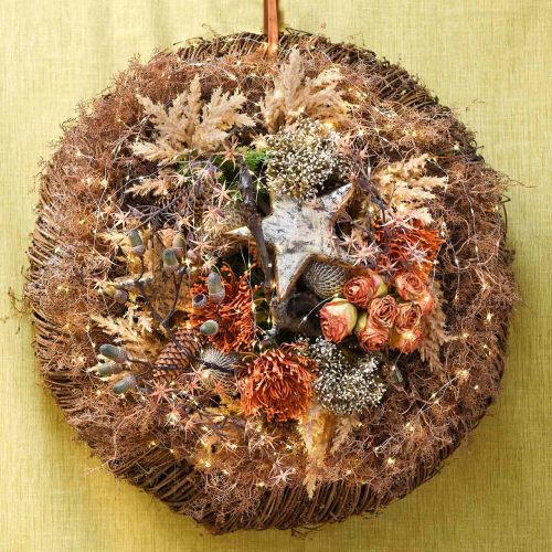 Floristik24 Rosenklas, sidenblommor, konstgjorda rosor orange, antik look L23cm 8 st