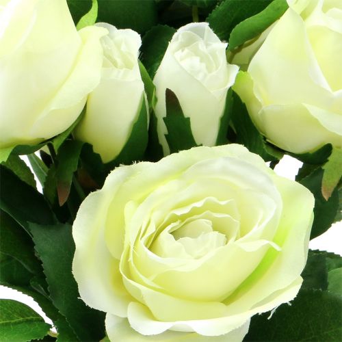 Floristik24 Bukett med creme rosor 48cm