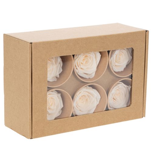 Artikel Rosenhuvuden, konserverade blommor för eleganta blomsterarrangemang, 5 cm, 6 stycken