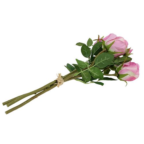 Floristik24 Bukett med gamla rosa rosor 40cm