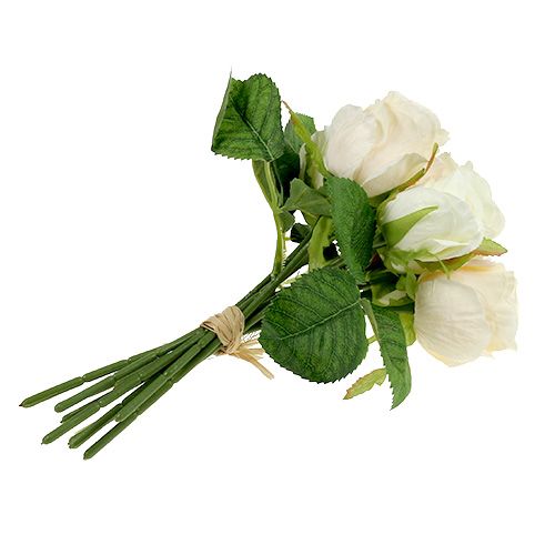 Artikel Bukett med grädde rosor 26cm
