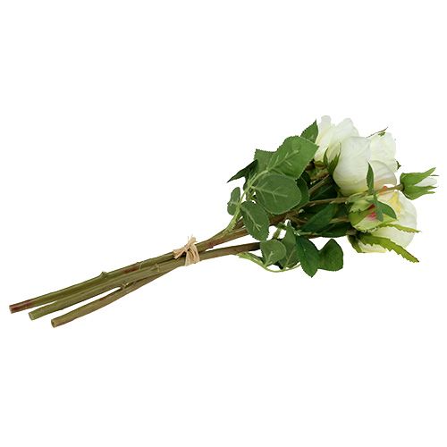 Floristik24 Bukett med grädde rosor 40cm