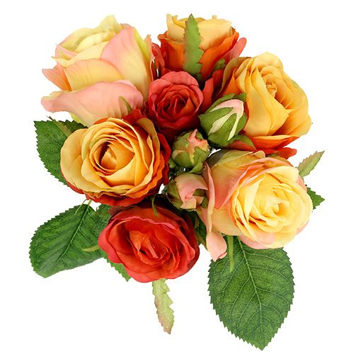 Artikel Bukett orange rosor Ø17cm L25cm