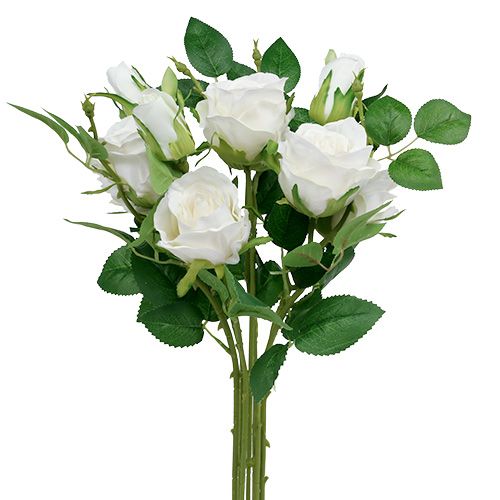 Bukett rosor vit L46cm
