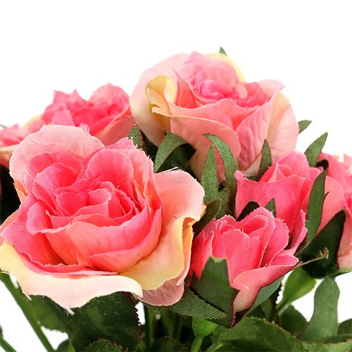 Floristik24 Rosebukett i rosa L26cm 3st