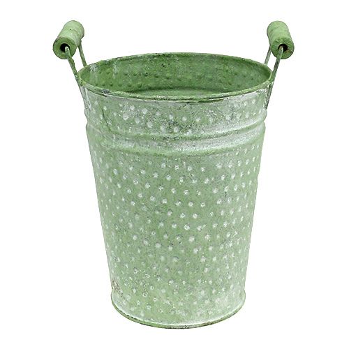 Roskruka med handtag Ø14,5cm H19cm grön | Floristik24.se