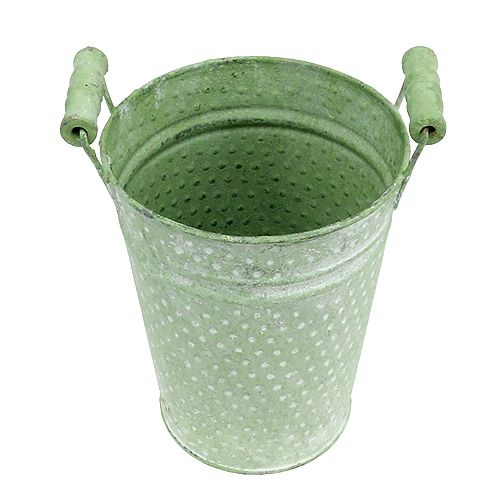 Roskruka med handtag Ø14,5cm H19cm grön | Floristik24.se