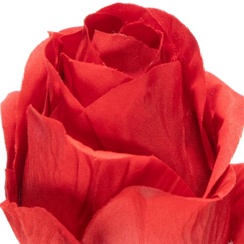 Roskvist sidenblomma konstgjord ros röd 72cm 3st | Floristik24.se