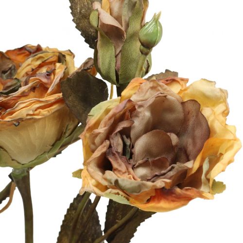 Artikel Dekorativa rosor bukett konstgjorda blommor rose bukett gul 45cm 3 st