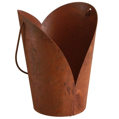 Artikel Rost dekorativt hjärta med metallhandtag för upphängning 12×15,5cm 2st
