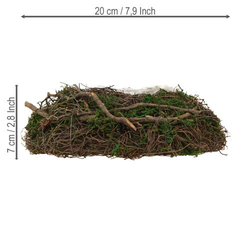 Artikel Rund planteringslåda mossrankor med folie Ø20cm H7cm