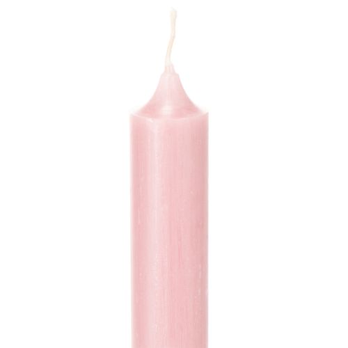Rustika ljus Koniska ljus enfärgade rosa 350/28mm 4 st | Floristik24.se