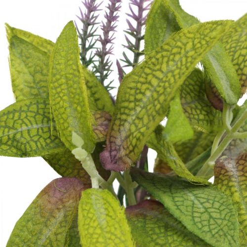 Artikel Konstgjord salviaklas, sidenblommor, salviagrenar konstviolett L26cm 4st