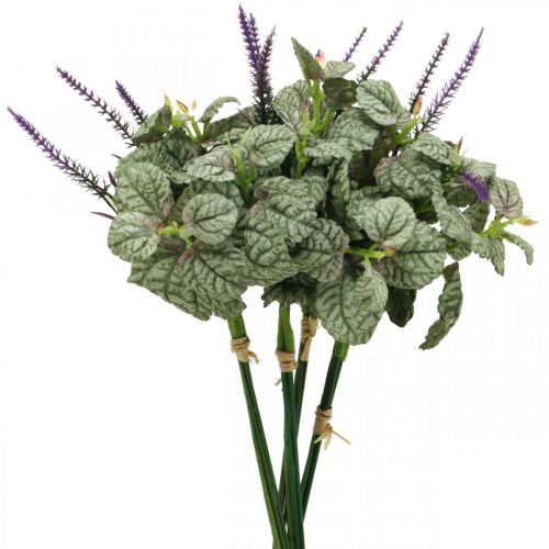 Konstgjorda sidenblommor, salvia i gäng, salvia silkesblomma violett L28cm 4st