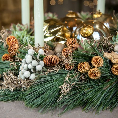 Artikel Salignum gren ljusa leucadendron blommor på grenen 25 st