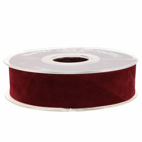 Artikel Sammetsband Bordeauxröd 25mm 7m