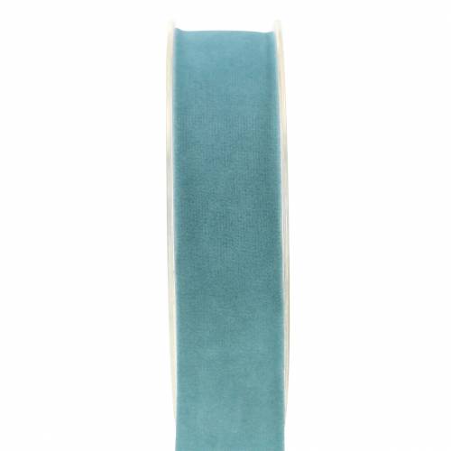 Sammetsband blå 25mm 7m