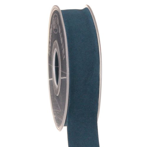 Sammetsband blått presentband dekorativt band 25mm 7m