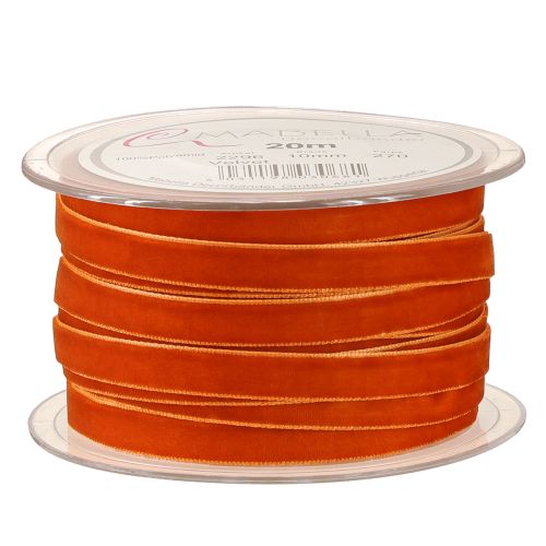 Artikel Sammetsband dekorativt band sammet mörkorange 10mm 20m