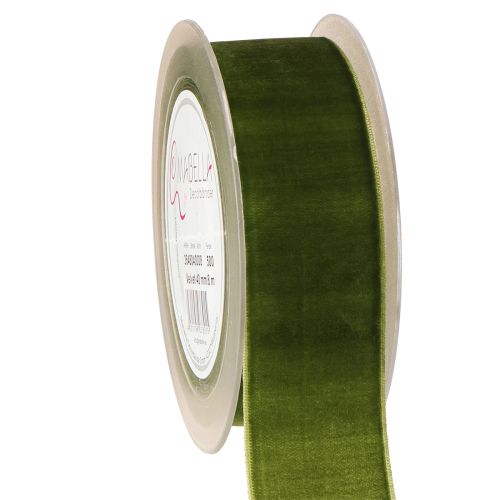 Sammetsband dekorativt band tygband sammet mörkgrönt 40mm 8m
