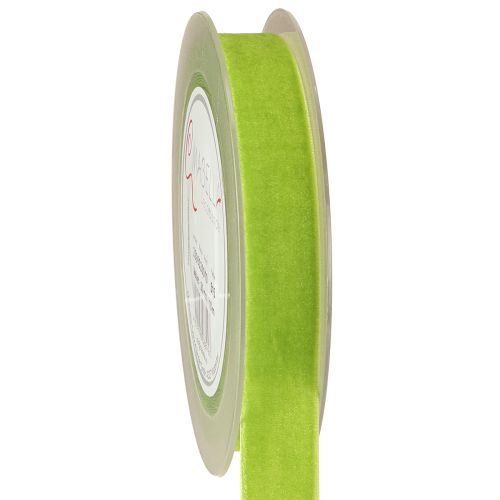 Sammetsband ljusgrönt dekorativt band sammetsband grönt 20mm 10m