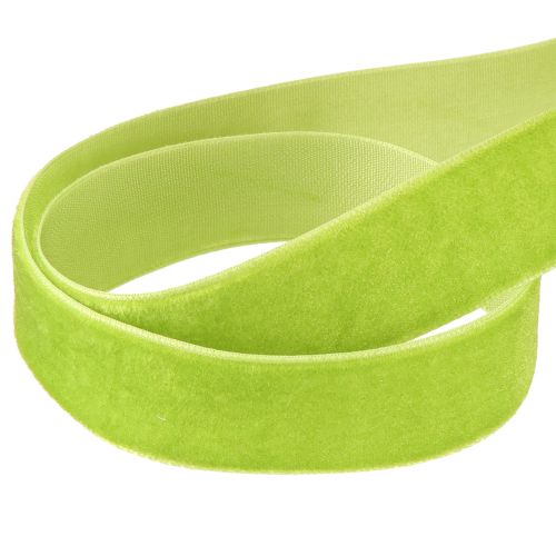 Artikel Sammetsband ljusgrönt dekorativt band sammetsband grönt 20mm 10m