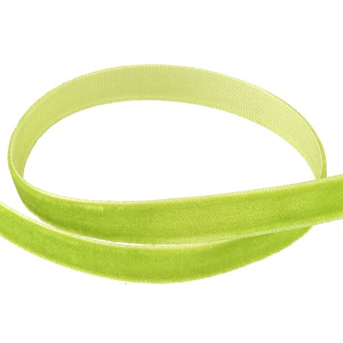 Artikel Sammetsband ljusgrönt dekorativt band sammetsgrönt 10mm 20m