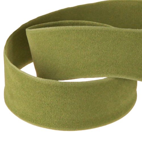 Artikel Sammetsband mossgrönt 25mm 7m