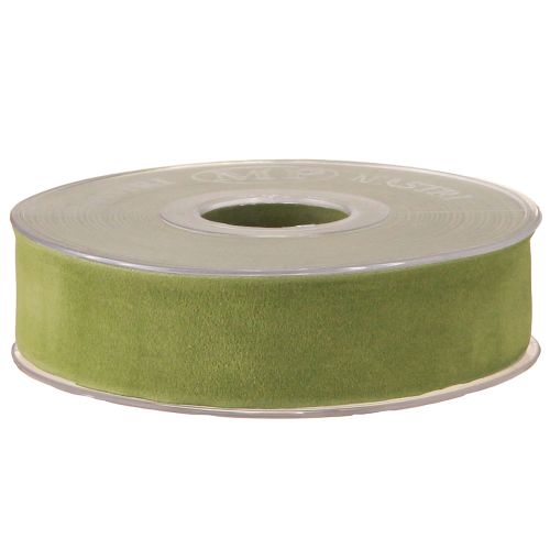 Artikel Sammetsband mossgrönt 25mm 7m