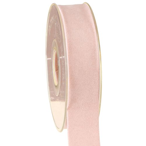 Sammetsband rosa 25mm 7m