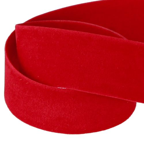 Artikel Sammetsband rött band tygband 25mm 7m