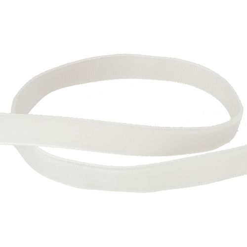 Artikel Sammetsband vitt dekorativt band presentband vitt 10mm 20m