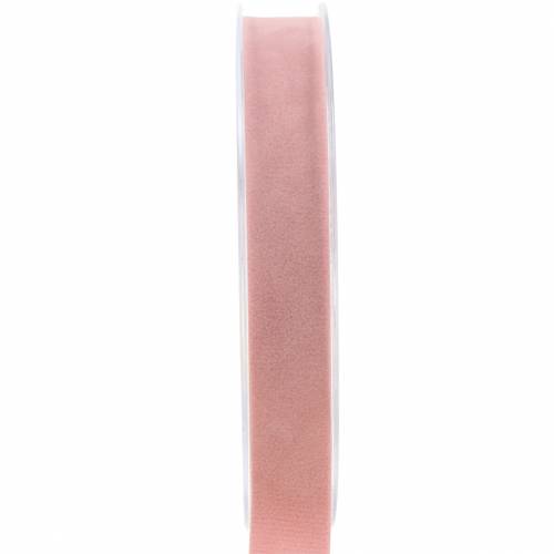 Floristik24 Sammetsband rosa 15mm 7m