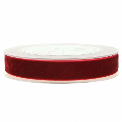 Artikel Sammetsband mörkröd 20mm 10m