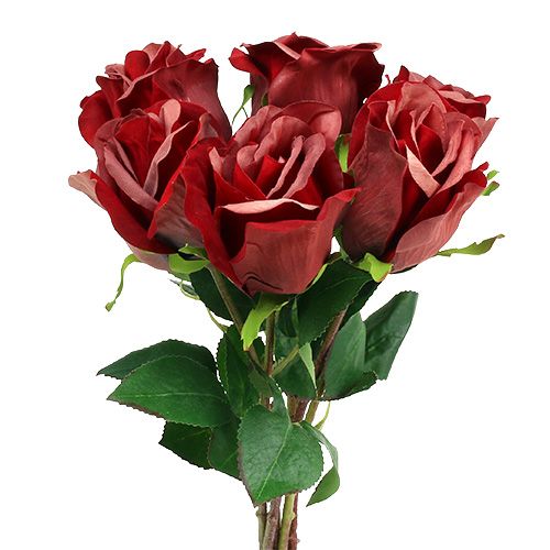 Artikel Sammetsrosa Röd Ø8cm L45cm 6 st