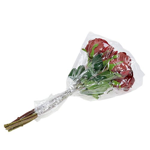 Artikel Sammetsrosa Röd Ø8cm L45cm 6 st