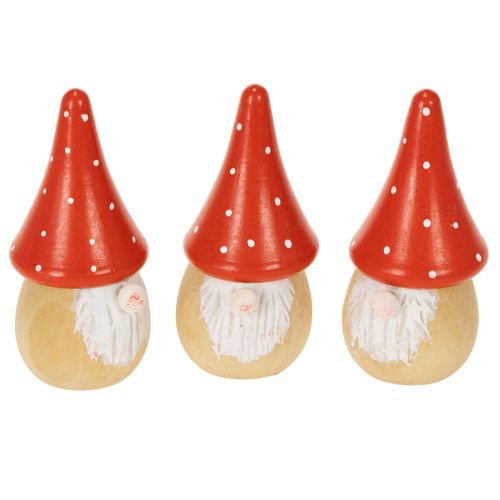 Mini Gnomefigur Flugsvamp Borddekoration 10 cm 6 st köpa | Floristik24.se