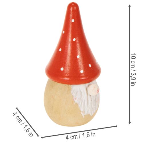 Mini Gnomefigur Flugsvamp Borddekoration 10 cm 6 st | Floristik24.se